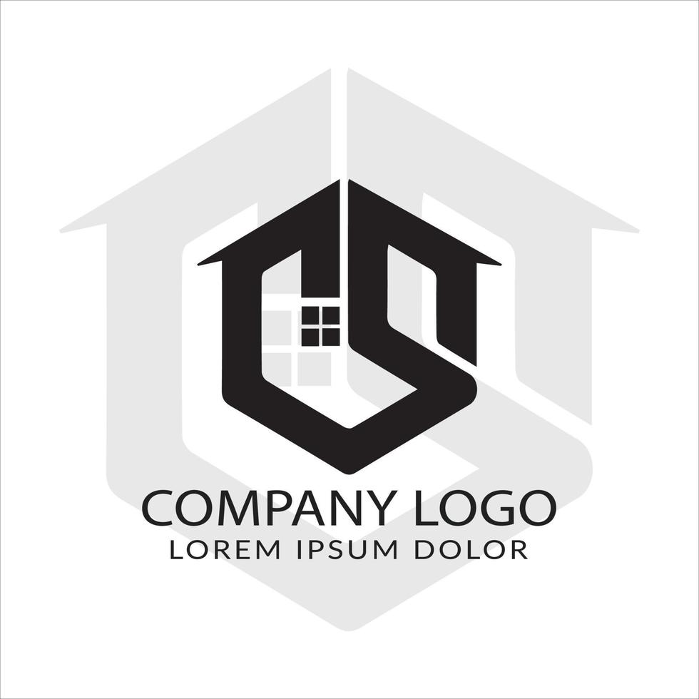 Real state company logo design vector