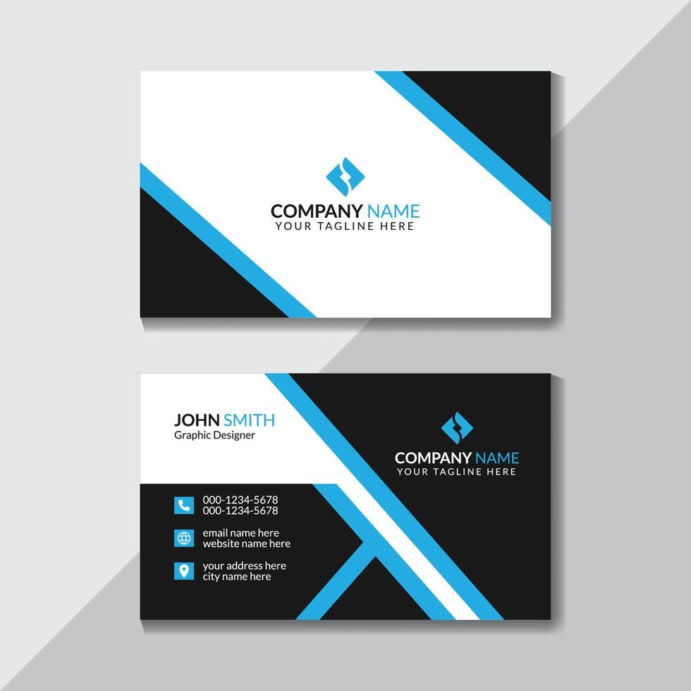 Corporate Creative Stylish Business Card Design Template Free Vector