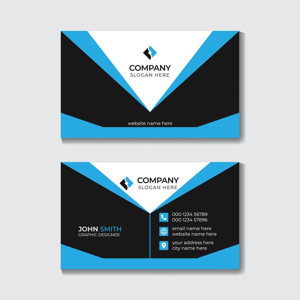 Creative Modern Stylish Business Card Design Template Free Vector