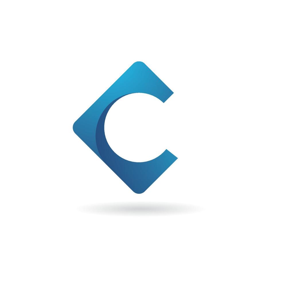 plantilla de vector de logotipo c inicial, marcas de logotipo de letra c abstracta, logotipo de empresa, ilustración vectorial