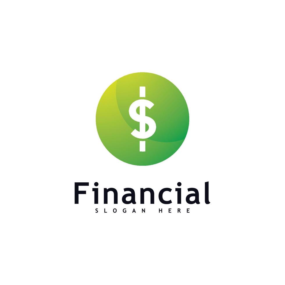vector de concepto de diseño de logotipo de dinero. logotipo simple financiero o bancario