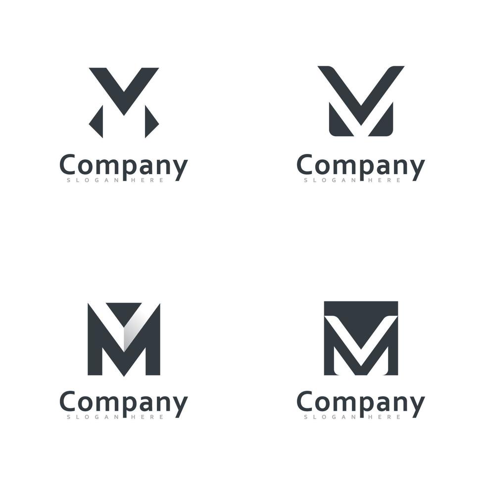 Diseño de vector de logotipo m y v mv, diseño de vector de logotipo inicial creativo