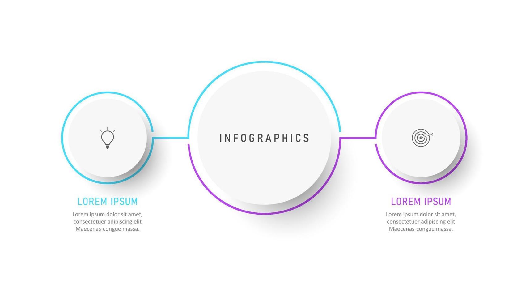 Vector Infographic label design template with icons and 2 options or steps. Can be used for process diagram, presentations, workflow layout, banner, flow chart, info graph.