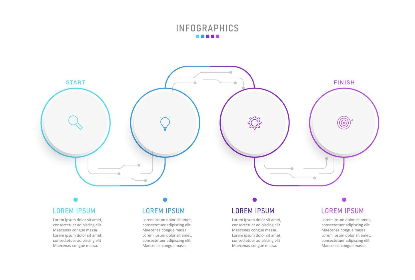 Vector Infographic label design template with icons and 4 options or steps. Can be used for process diagram, presentations, workflow layout, banner, flow chart, info graph.