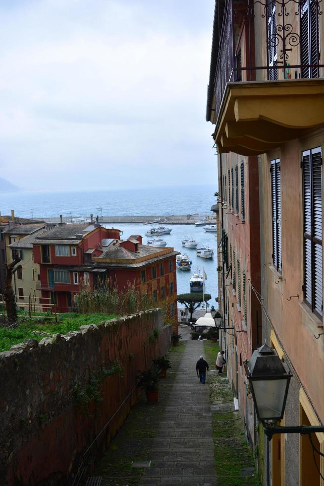 Typical Italian narrow street photo