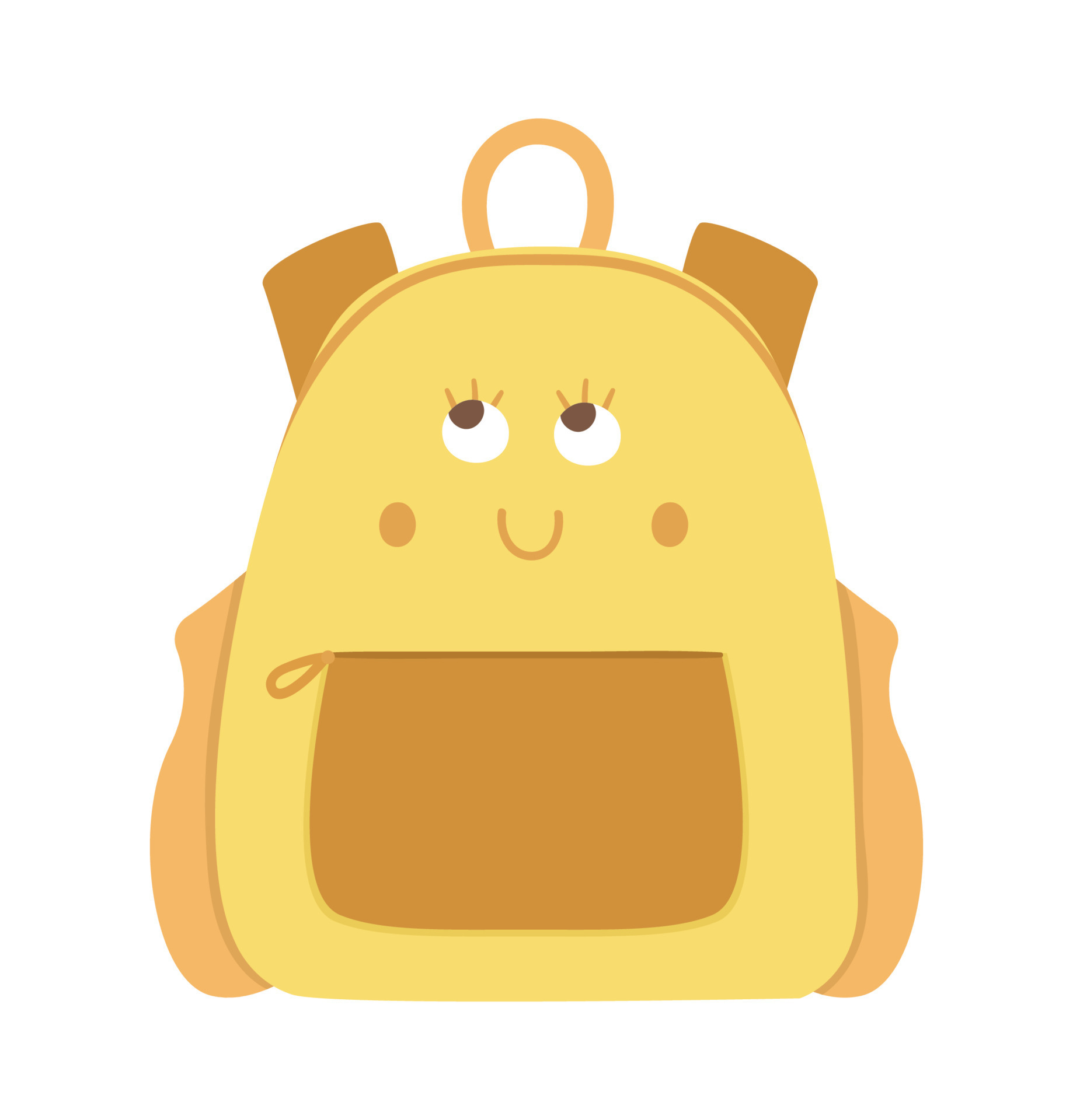 Vector black and white kawaii schoolbag illustration. Outline back to  school educational clipart. Cute outline style smiling backpack with eyes.  Funny Stock Vector Image & Art - Alamy