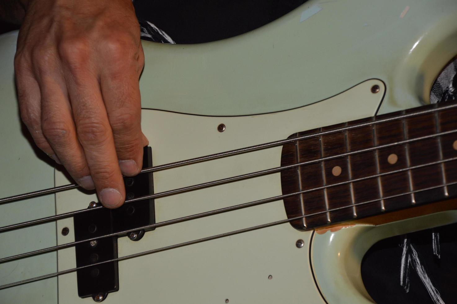 Electric bass guitar photo