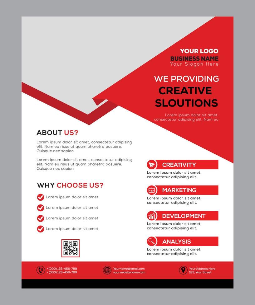 Outstanding Corporate flyer design Template vector