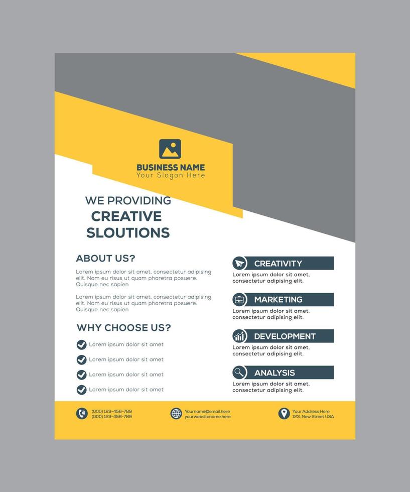 Outstanding Corporate flyer design Template vector