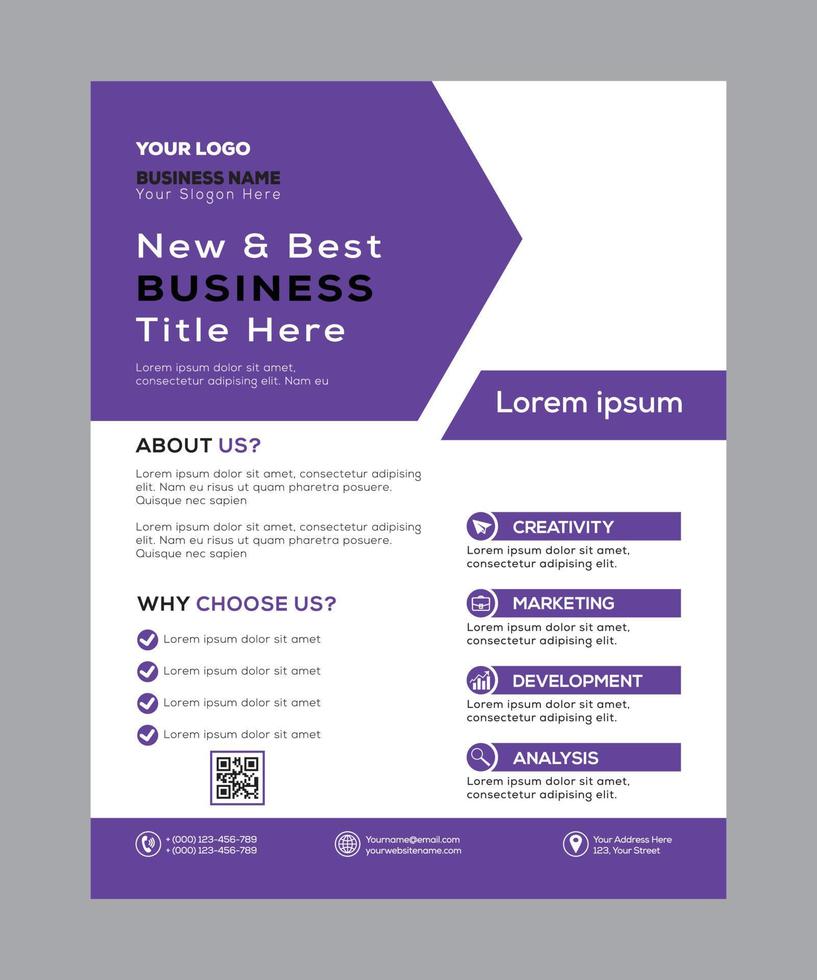 Outstanding Corporate flyer design Template vector