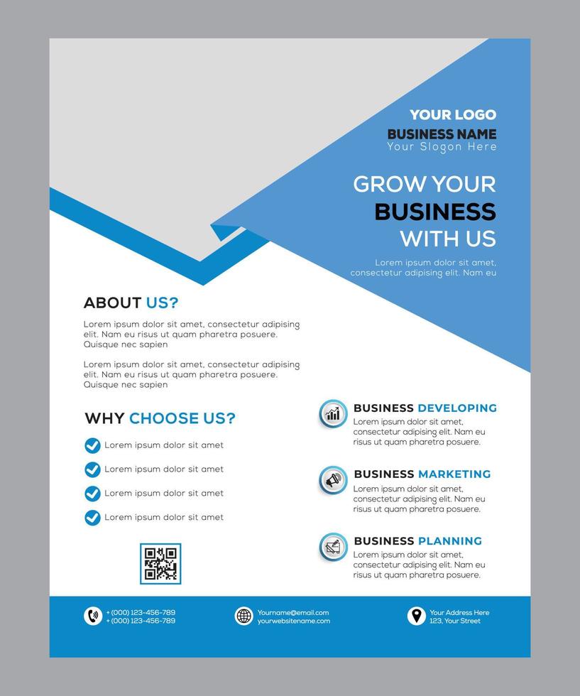 Outstanding Corporate flyer design Template vector