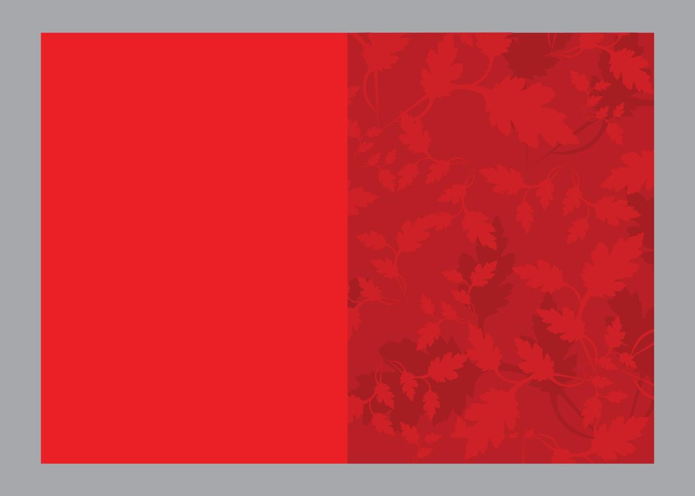 Red Leaf Vector Background. Tree Foliage Card. Colorful Paper Floral Design. Beautiful Template.