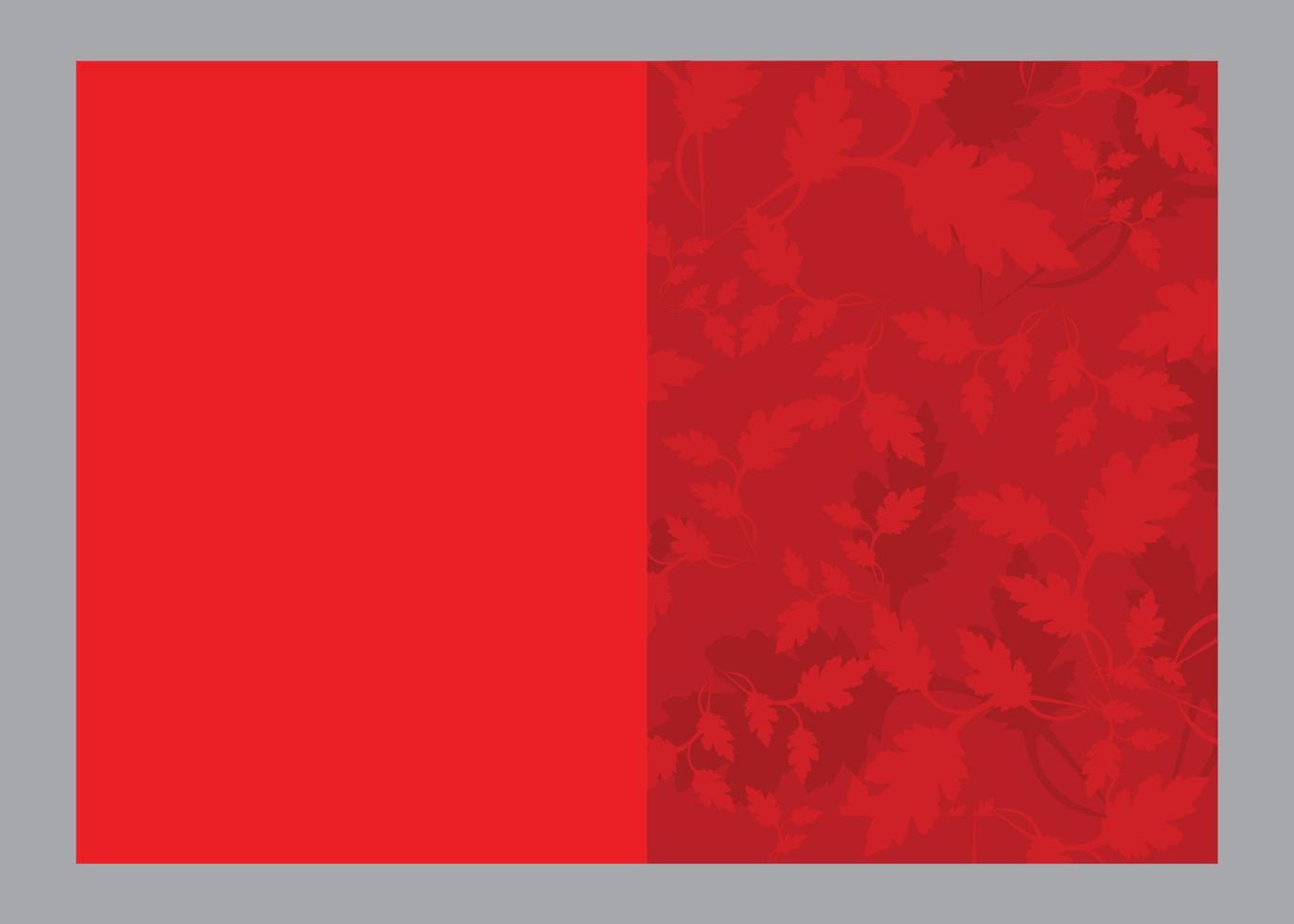Red Leaf Vector Background. Tree Foliage Card. Colorful Paper Floral Design. Beautiful Template.