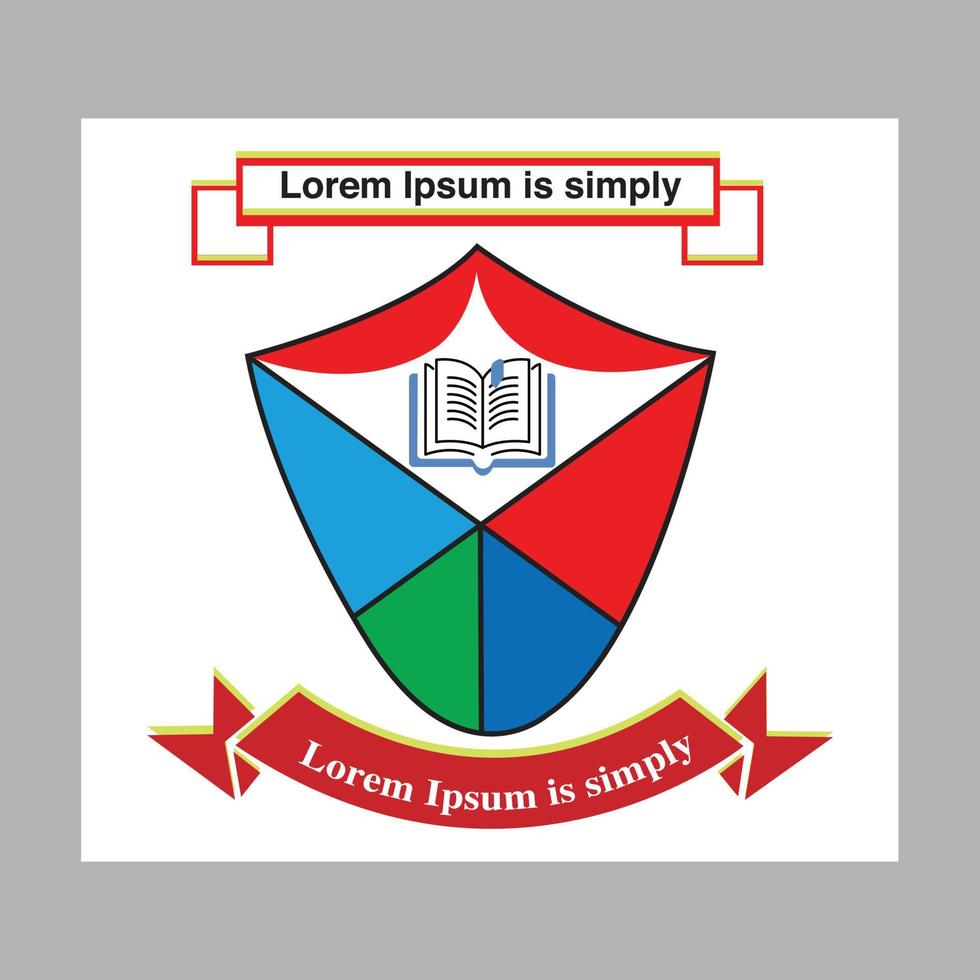 icono del símbolo del signo del logotipo del libro de educación, diseño del logotipo de la universidad. vector