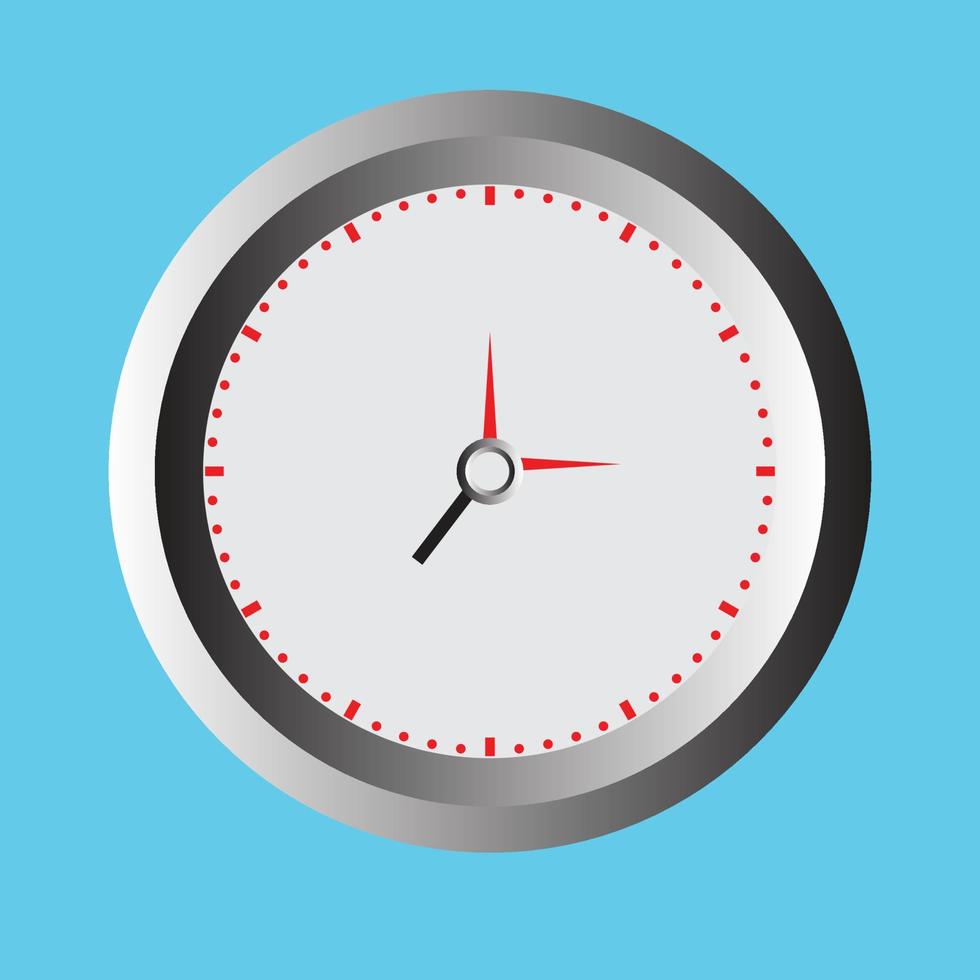 icono de reloj en estilo plano, temporizador sobre fondo de color. elemento de diseño vectorial vector