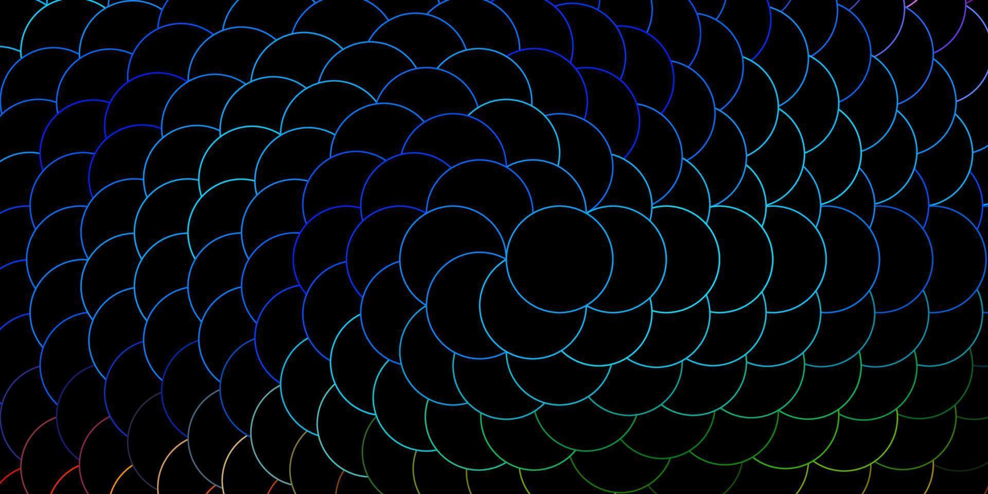 Dark Multicolor vector background with circles.