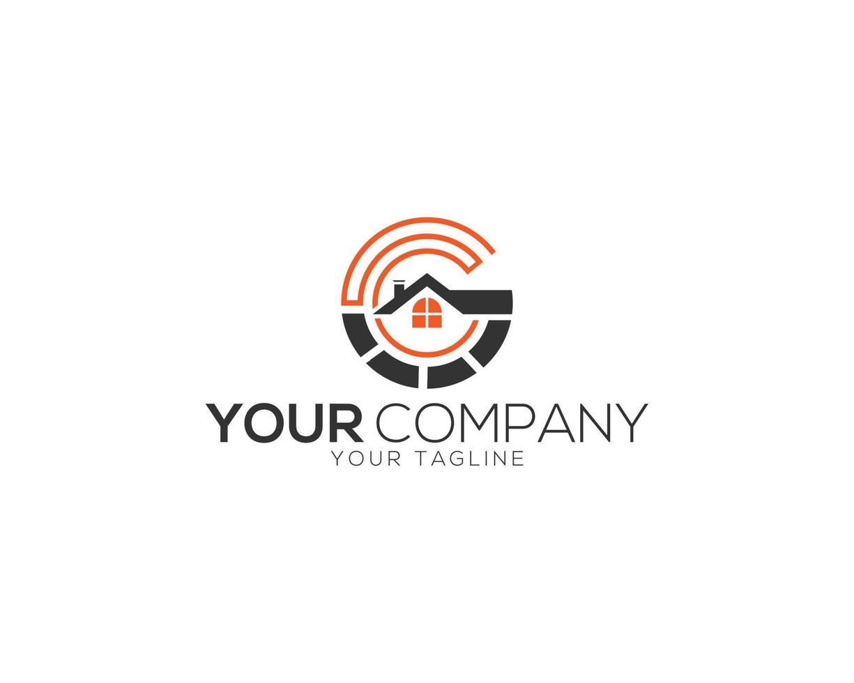 Real Estate And Home Letter G Modern Logo Design Concept Vector Symbol illustration.