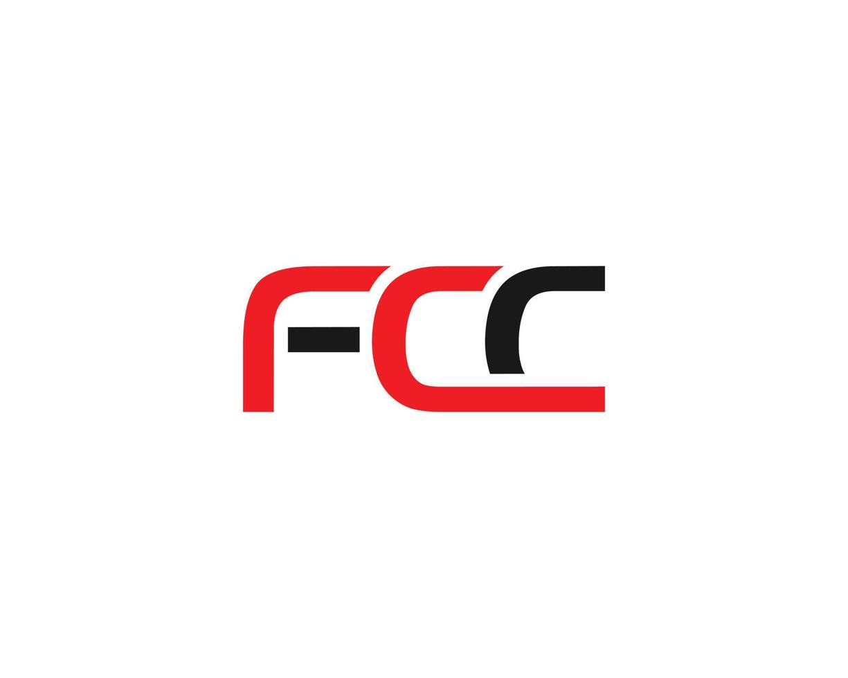 Letter FCC Simple Creative Logo Icon Design Vector Symbol illustration.