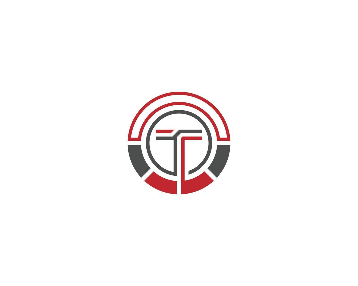 letra ot o a plantilla de vector de círculo de línea de diseño de icono de logotipo.