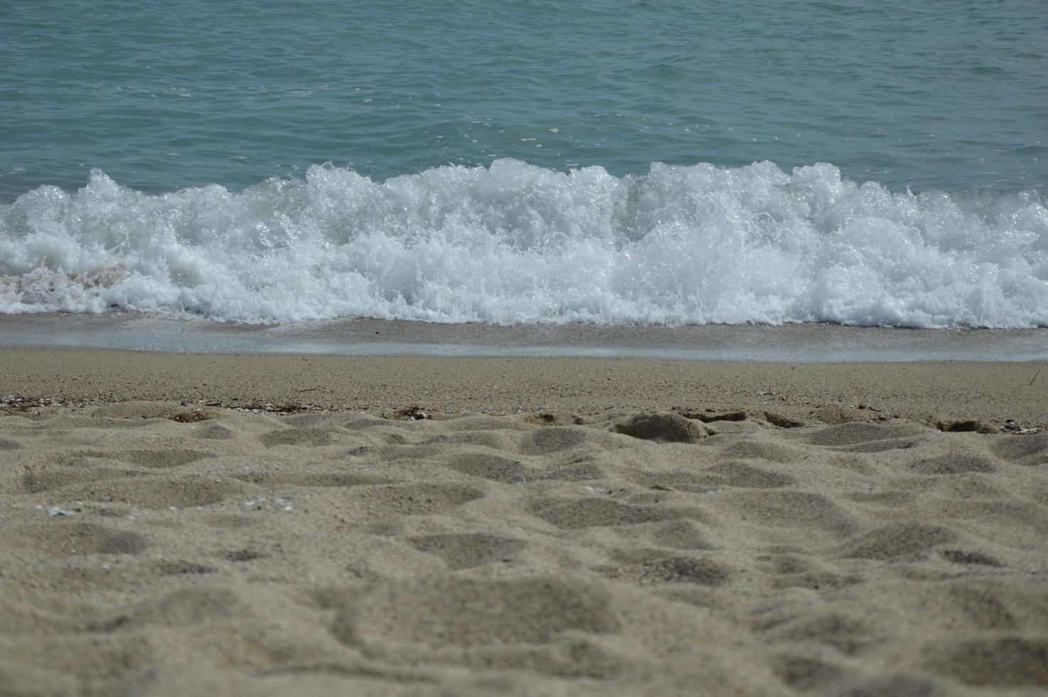 Beach waves and sand photo