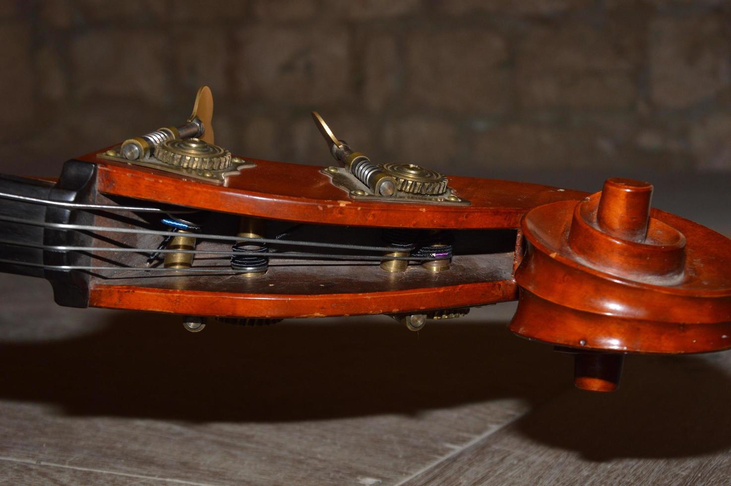 Zoom on a double bass photo