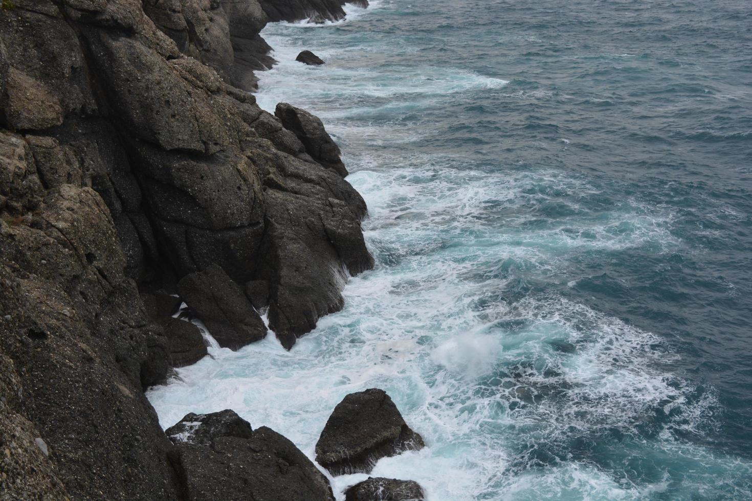 el mar mediterraneo en tormenta foto