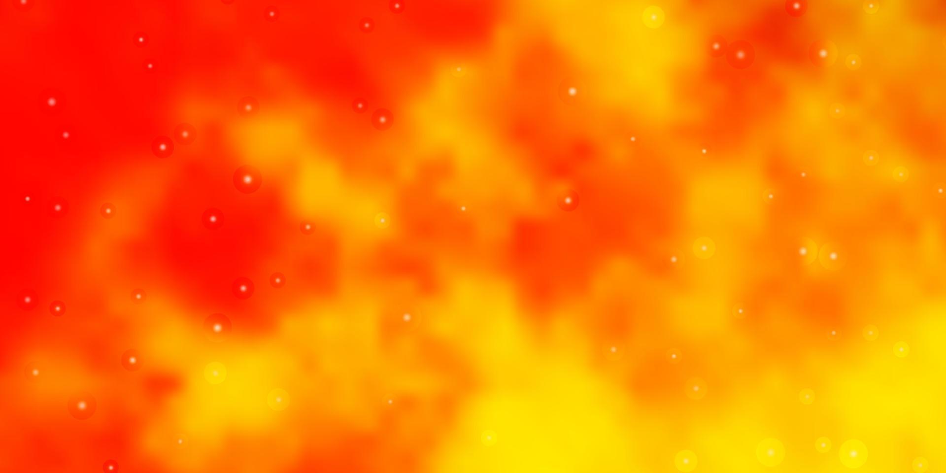 Light Orange vector template with neon stars.