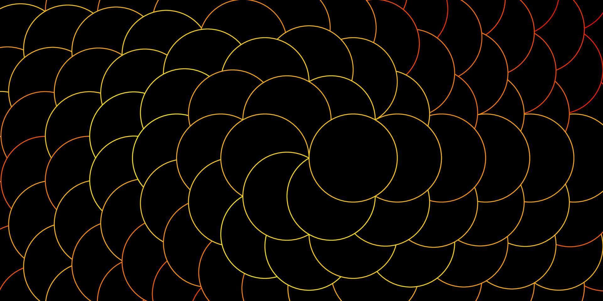 Dark Orange vector template with circles.