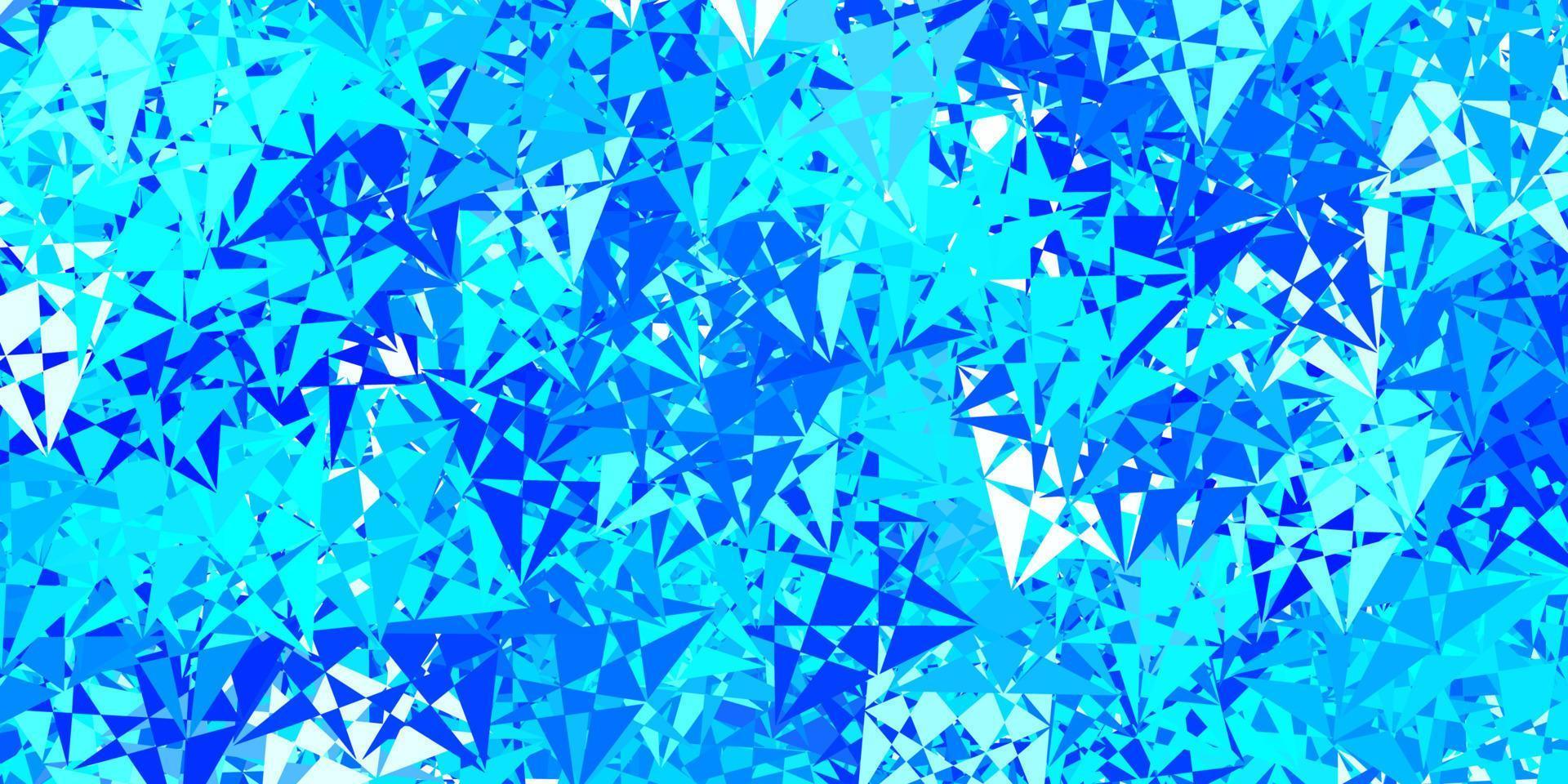Dark blue vector texture with random triangles.
