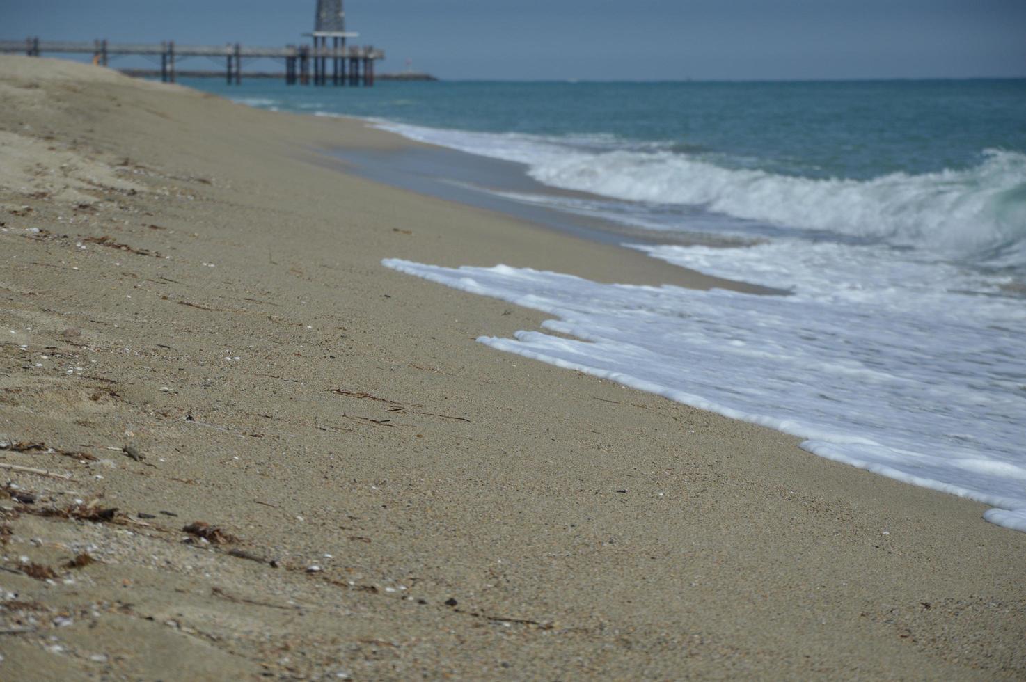 Beach waves and sand photo