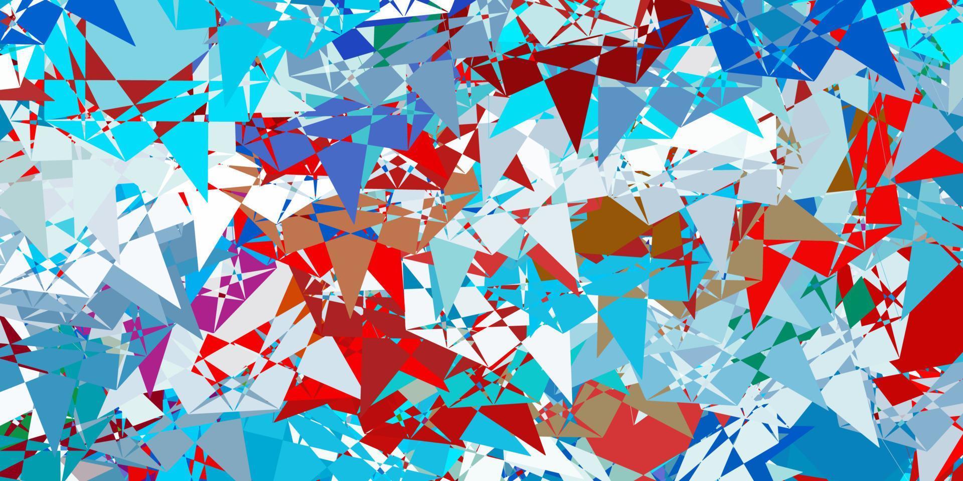 Light Blue, Red vector texture with random triangles.