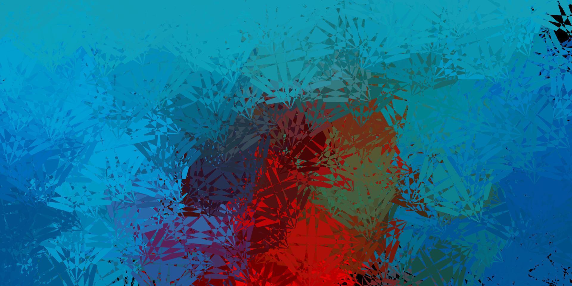 Dark Blue, Red vector pattern with polygonal shapes.