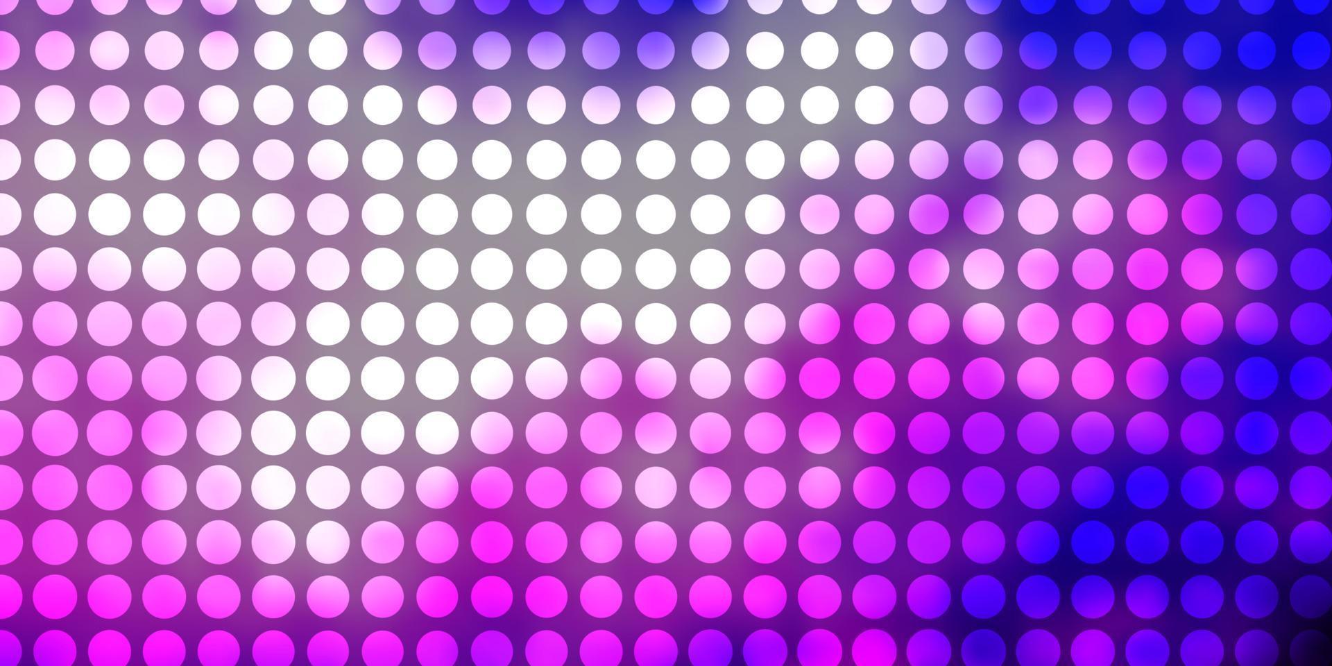 diseño de vector de color púrpura claro con círculos.
