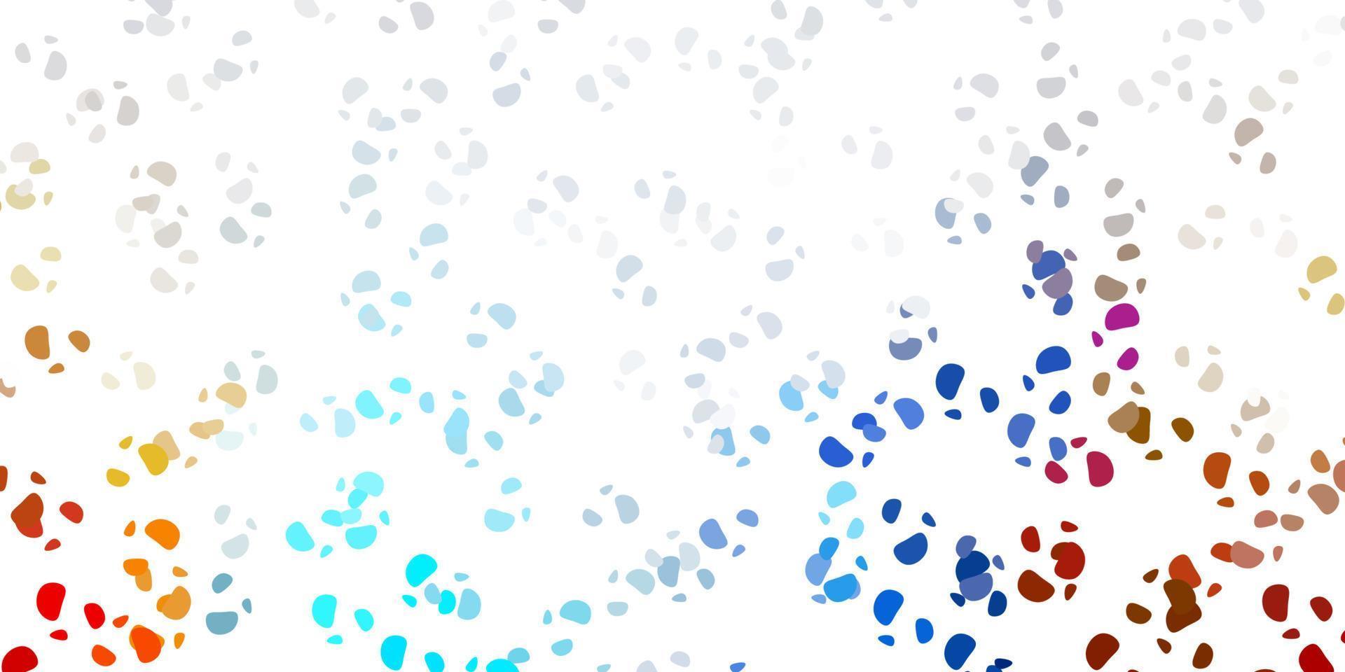 Light blue, yellow vector backdrop with chaotic shapes.