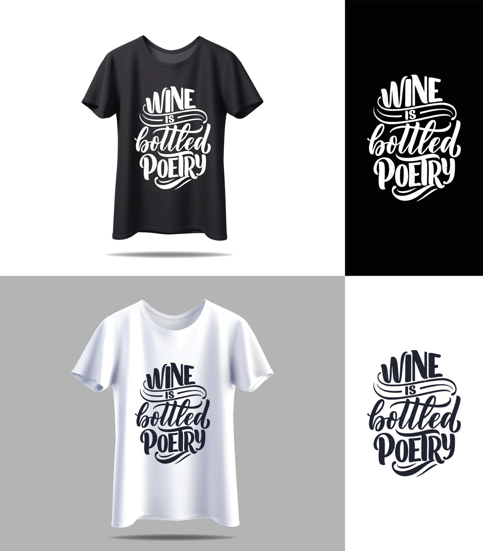 New Black and white Tshirt vector with mockup typography quotes