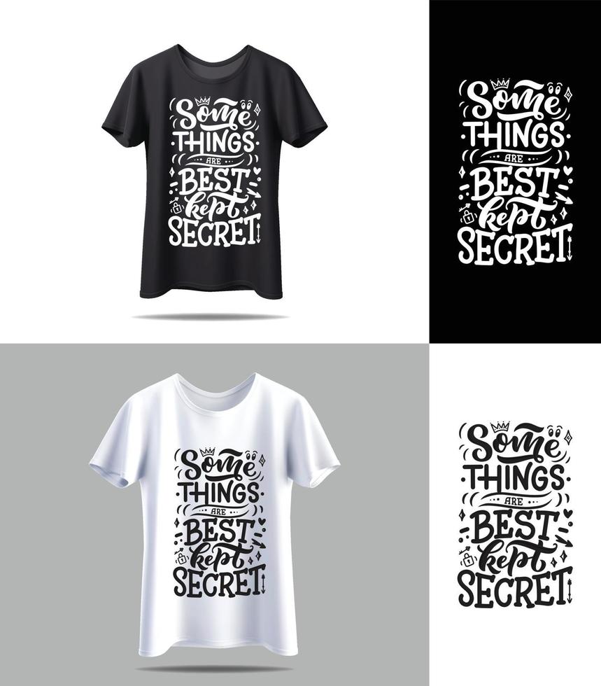 New Black and white T-shirt vector with mockup typography quotes. Vintage typography print vector design. t-shirt design vector