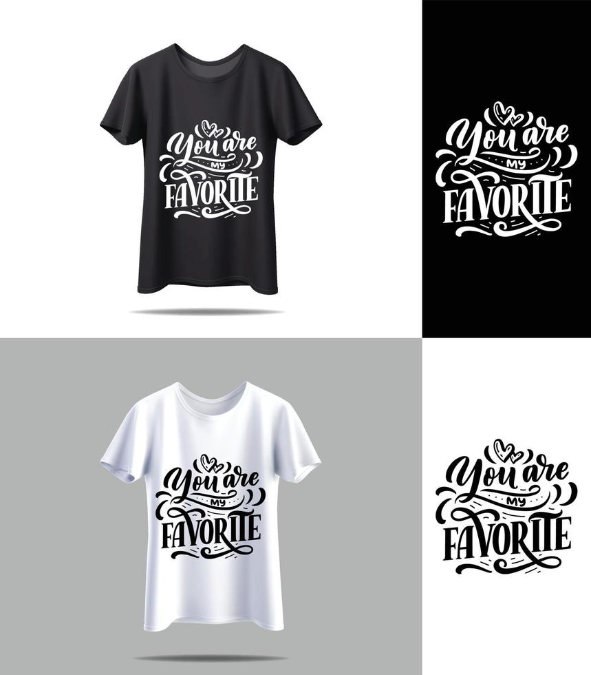 nuevo vector de camiseta en blanco y negro con citas de tipografía de maqueta. diseño de vector de impresión de tipografía vintage. vector de diseño de camiseta