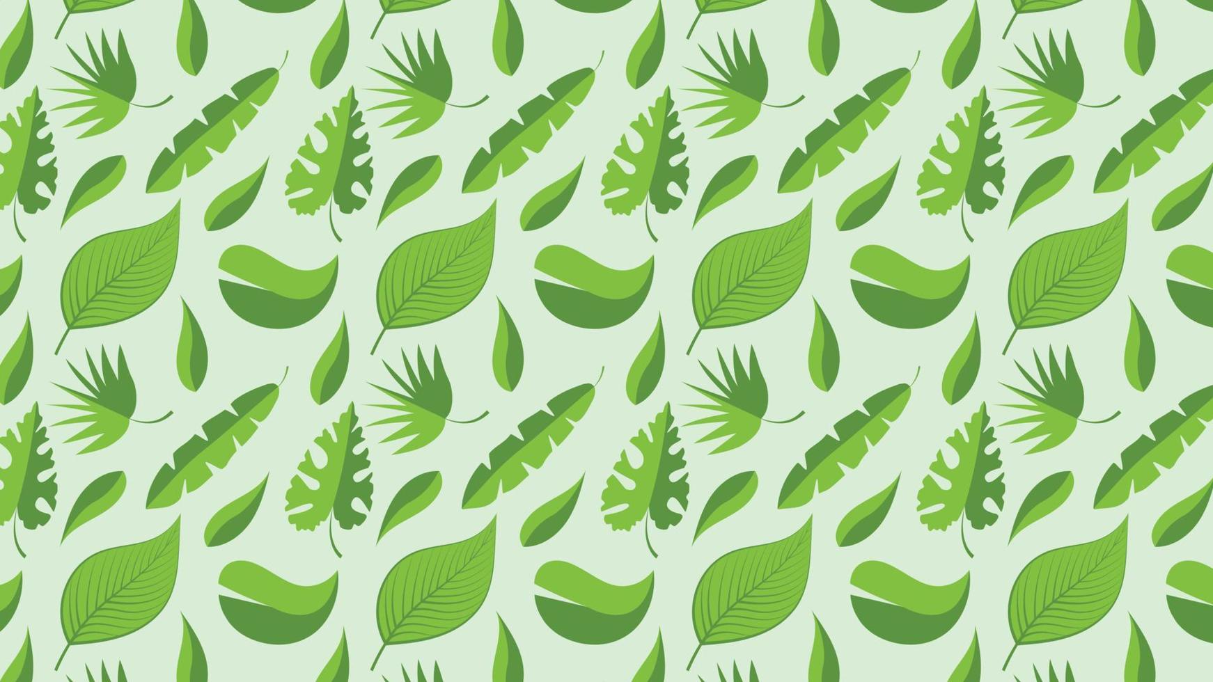 green leaves seamless pattern nice background vector