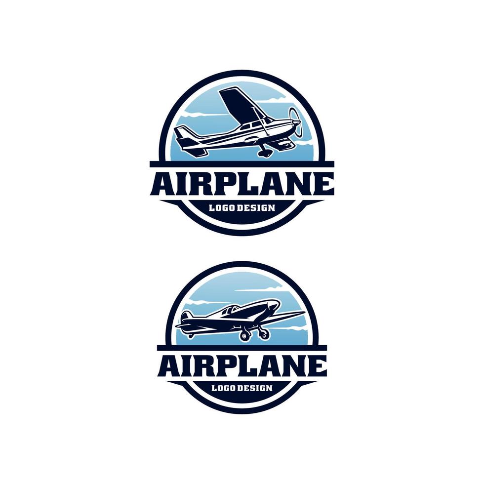small airplane logo design vector