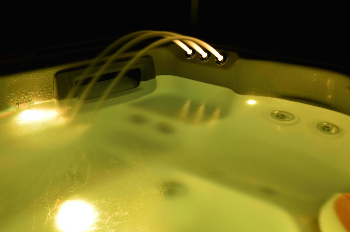 Spa at night, Hot tub at night photo