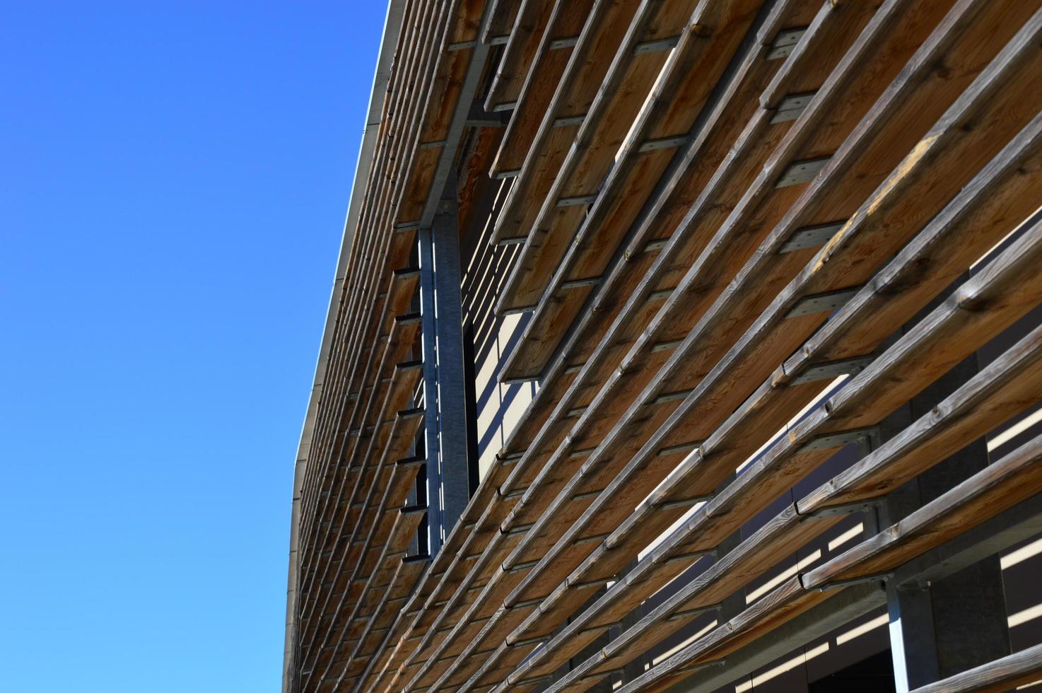 Closeup of a wooden facade photo