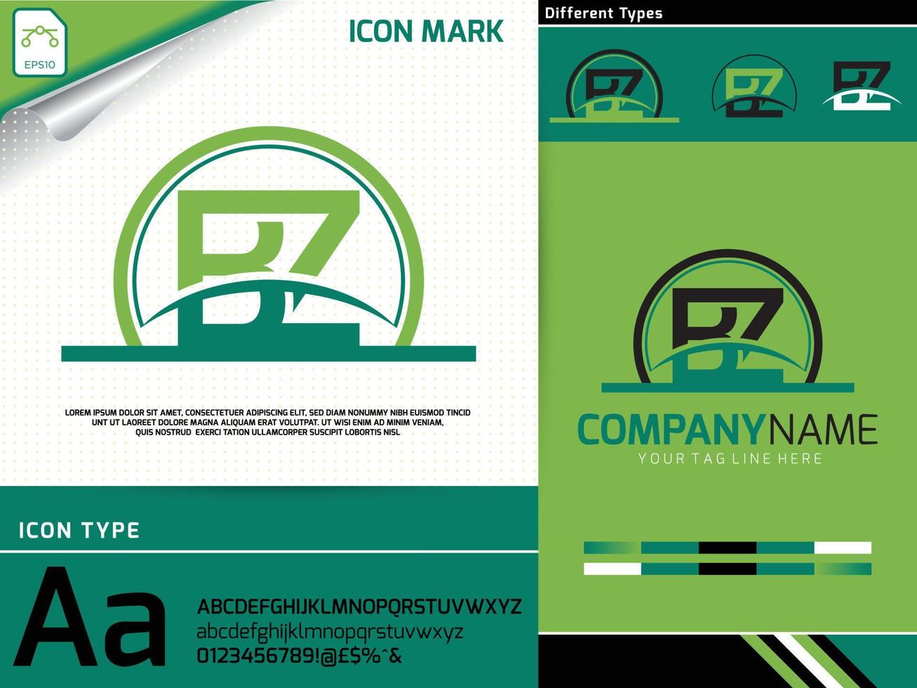 Letter bz logo premium vector