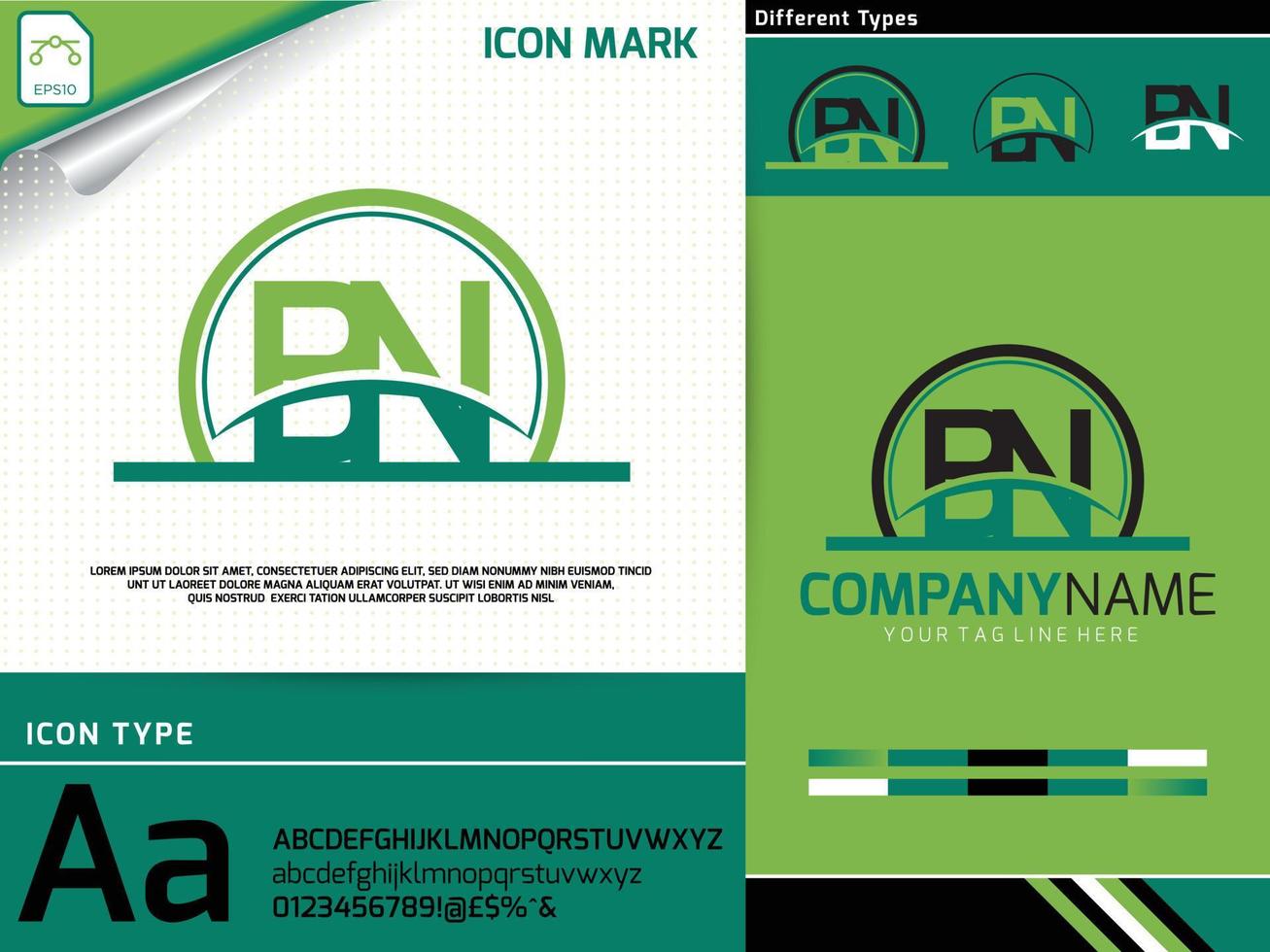 Letter bn logo premium vector