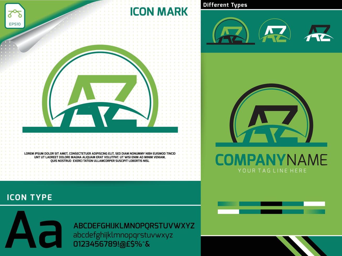 Letter az logo premium vector