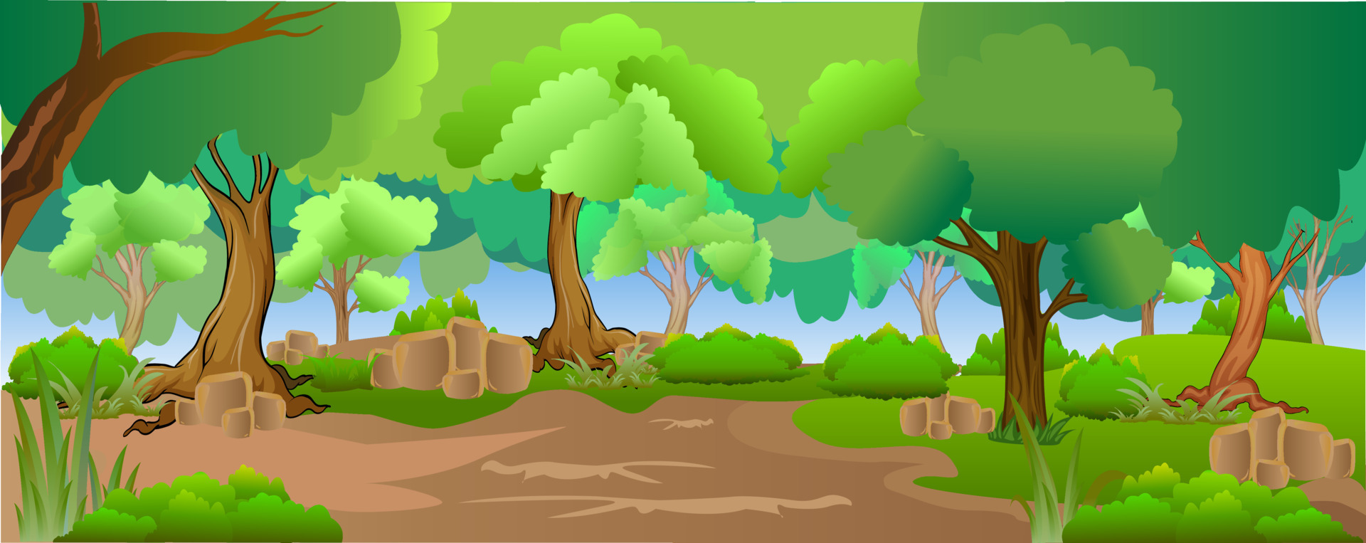 Illustration of an outdoor in the jungle and natural 9013892 Vector Art