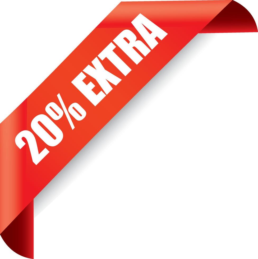 20 Percentage EXTRA vector illustration