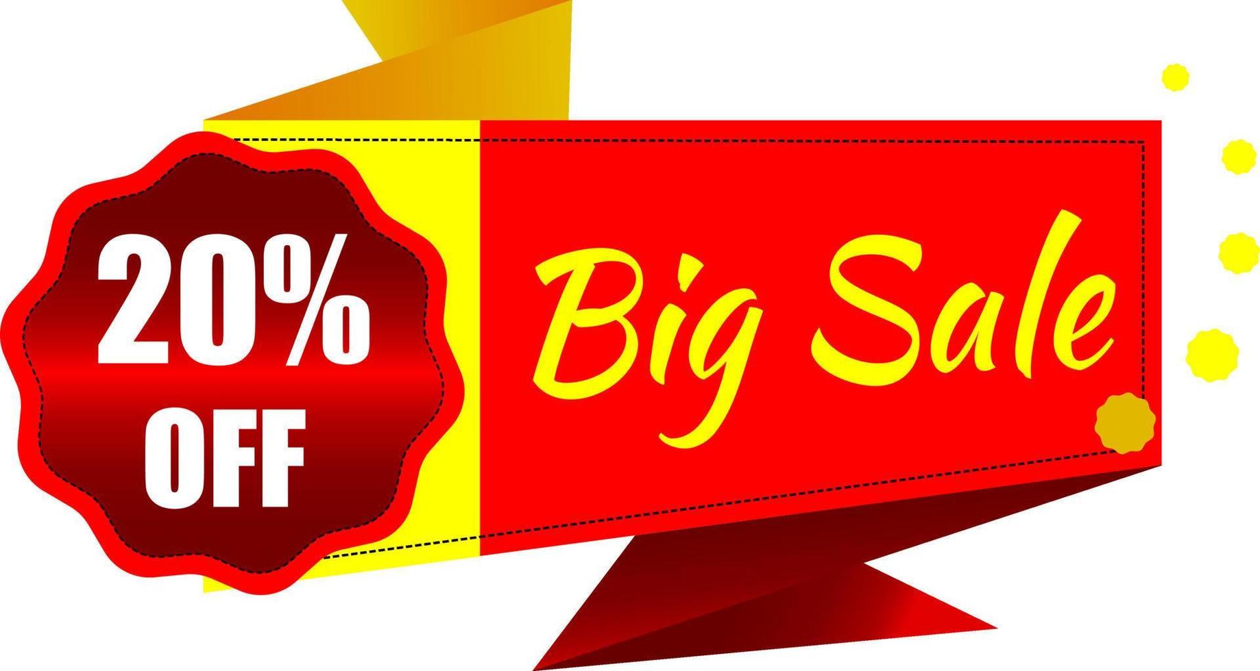 20 percentage off Big Sale vector illustration