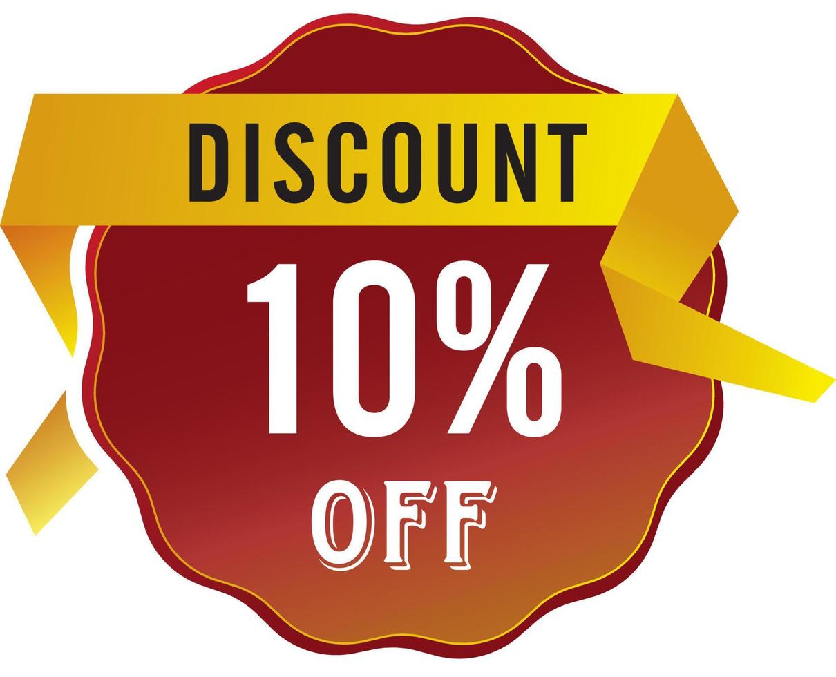 10 percentage OFF vector illustration