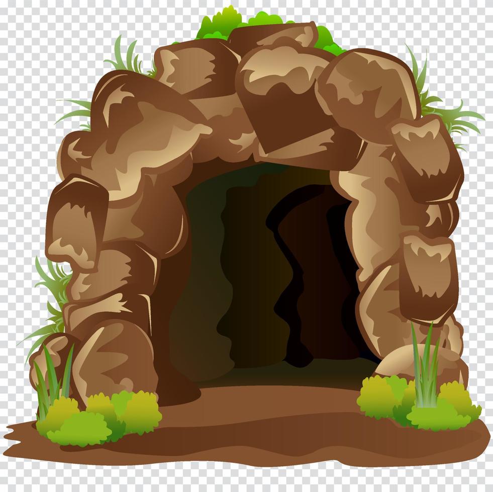 cartoon cave isolated on transparent background vector