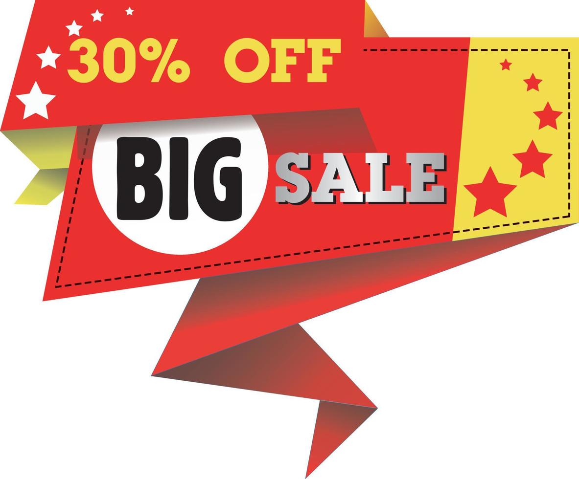 30 percentage off Big Sale vector illustration